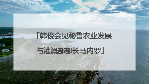 韩俊会见秘鲁农业发展与灌溉部部长马内罗