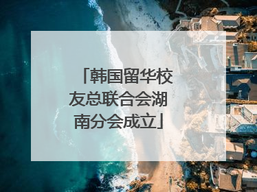 韩国留华校友总联合会湖南分会成立