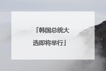 韩国总统大选即将举行