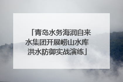 青岛水务海润自来水集团开展崂山水库洪水防御实战演练