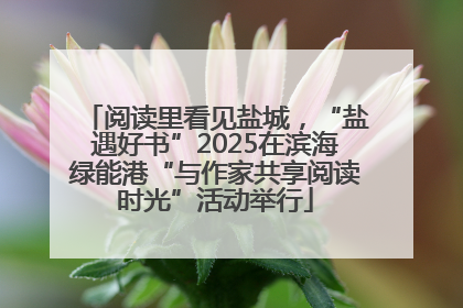阅读里看见盐城，“盐遇好书”2025在滨海绿能港“与作家共享阅读时光”活动举行