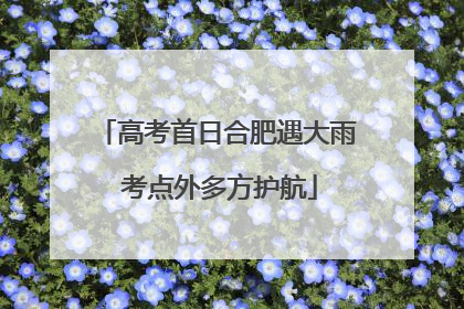 高考首日合肥遇大雨 考点外多方护航
