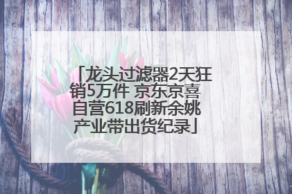 龙头过滤器2天狂销5万件 京东京喜自营618刷新余姚产业带出货纪录