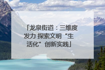 龙泉街道：三维度发力 探索文明“生活化”创新实践