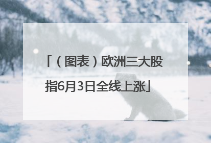 （图表）欧洲三大股指6月3日全线上涨