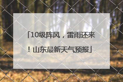 10级阵风，雷雨还来！山东最新天气预报
