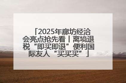2025年廊坊经洽会亮点抢先看丨离境退税“即买即退”便利国际友人“买买买”
