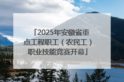 2025年安徽省重点工程职工（农民工）职业技能竞赛开幕