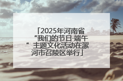 2025年河南省“我们的节日·端午”主题文化活动在漯河市召陵区举行
