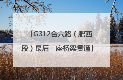 G312合六路（肥西段）最后一座桥梁贯通